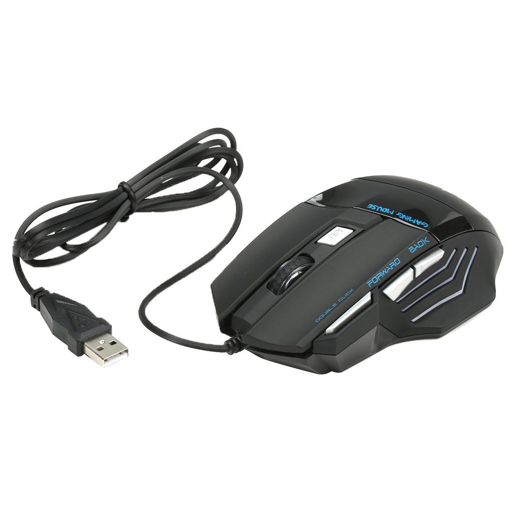 5500DPI 7Buttons LED USB Optical Wired Gaming Mouse for Pro Gamer