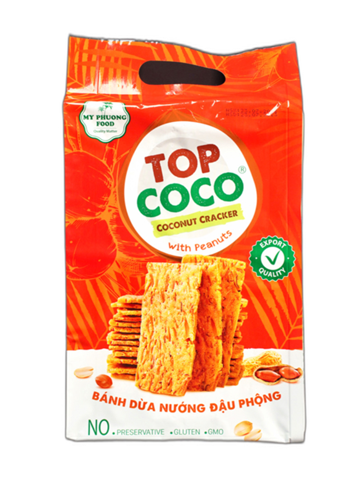 Bánh dừa nướng topcoco vị đậu phộng 250g