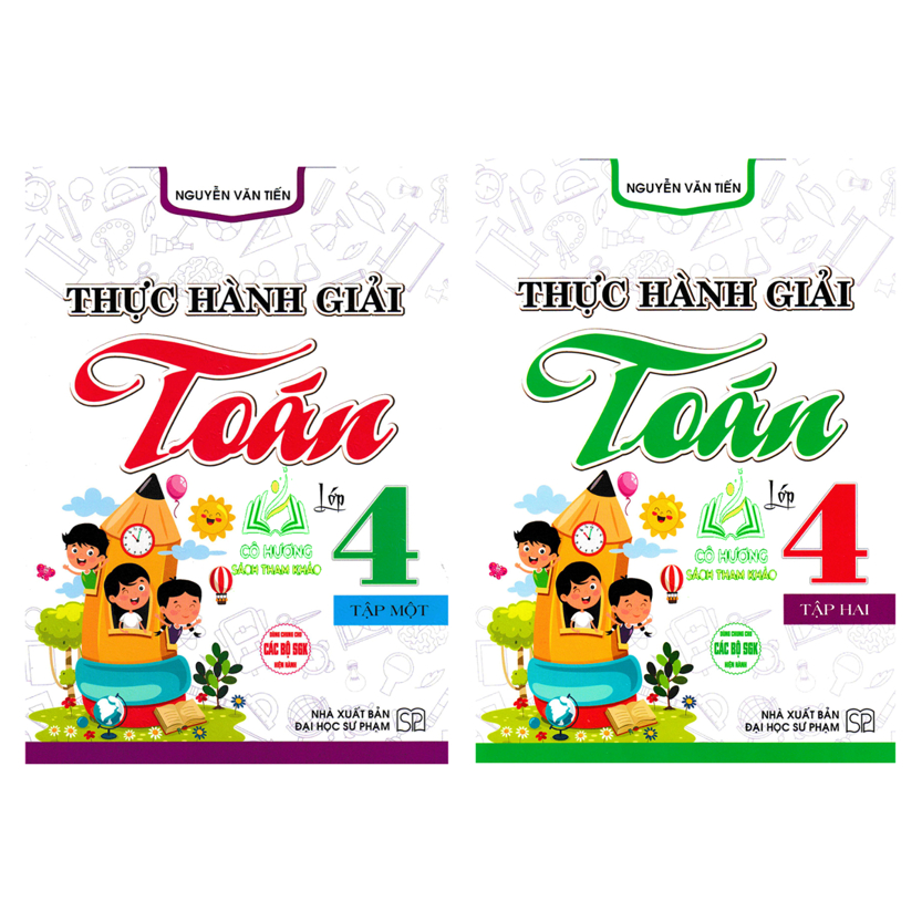 Sách - Combo Thực Hành Giải Toán Lớp 4 Tập 1 + 2