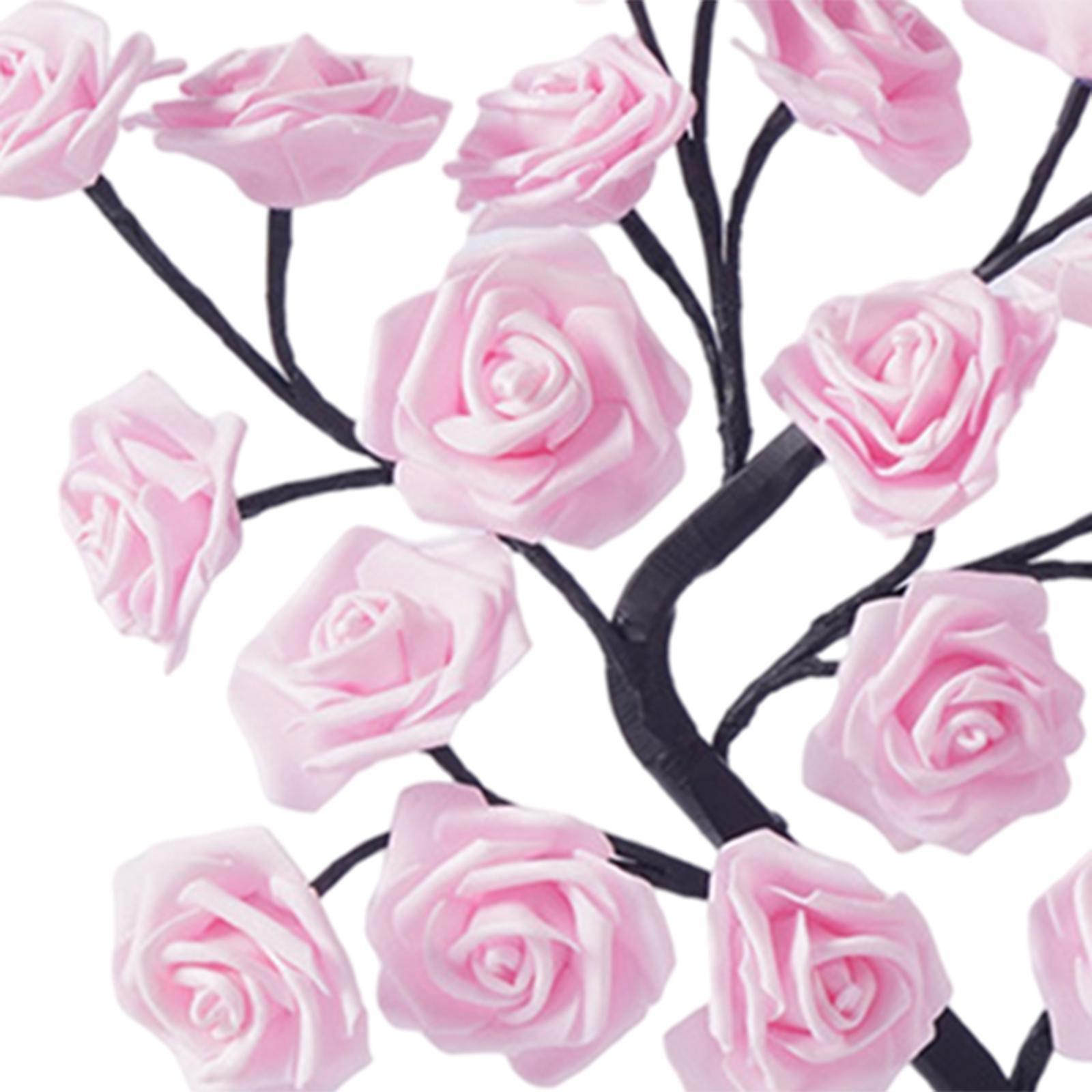 Table Lamp Rose Flower Desk Tree Light USB Powered Night Light Home Decor