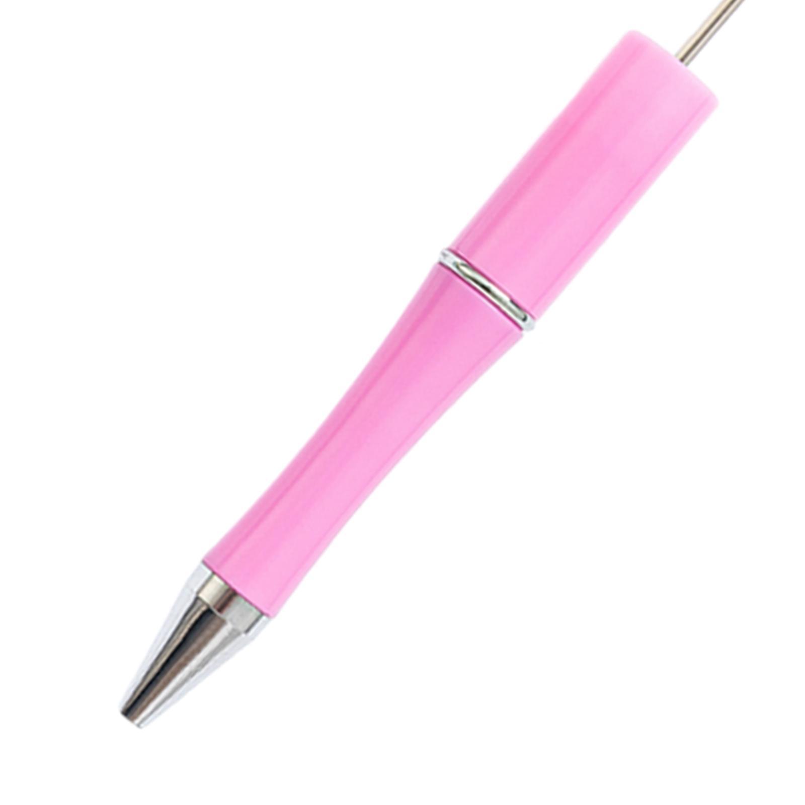 10 Pieces DIY Black Ink Pens Beaded Pens Ballpoint Pen Bead Pen for Birthday