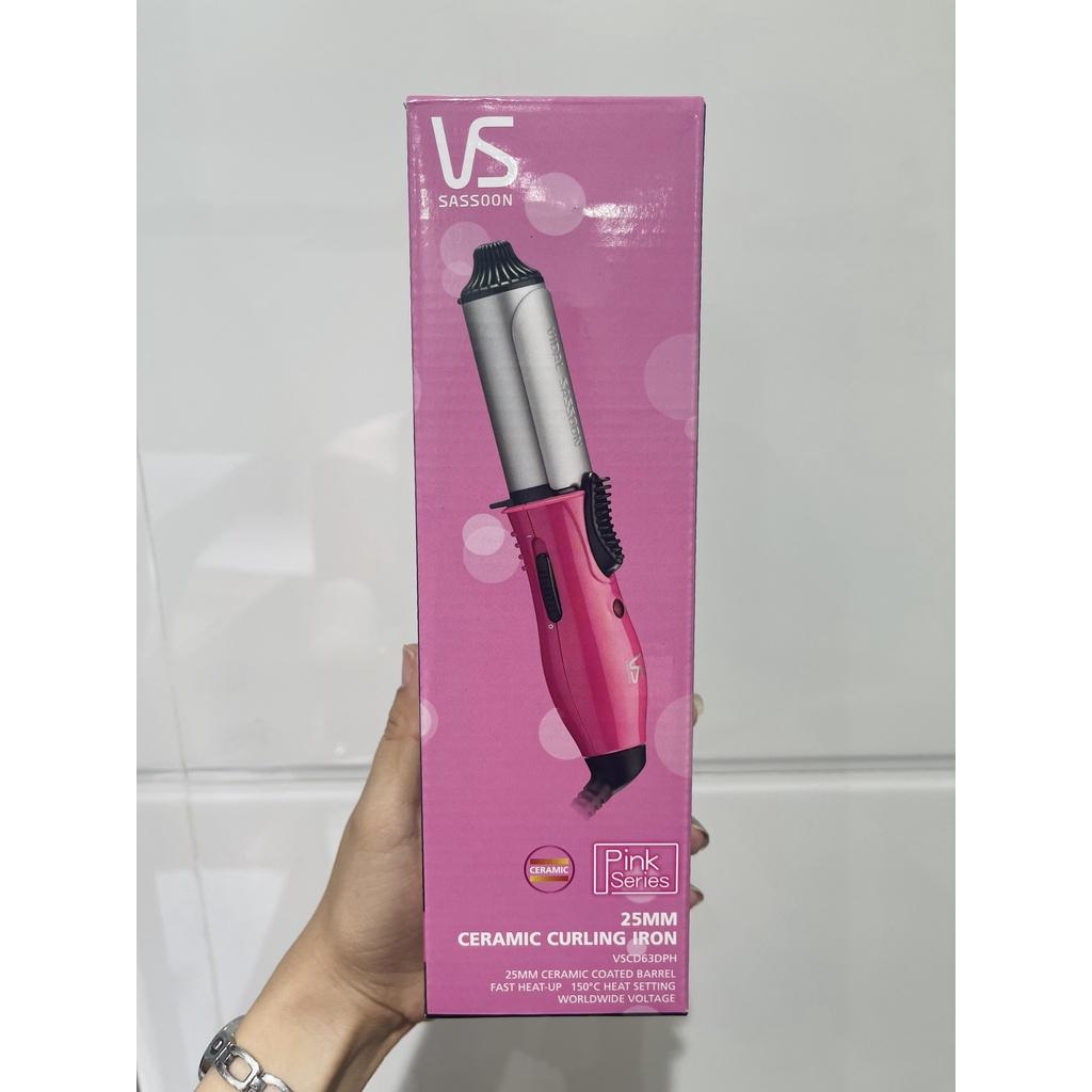 Máy uốn tóc VS Sassoon công nghệ Ceramic 25mm màu hồng