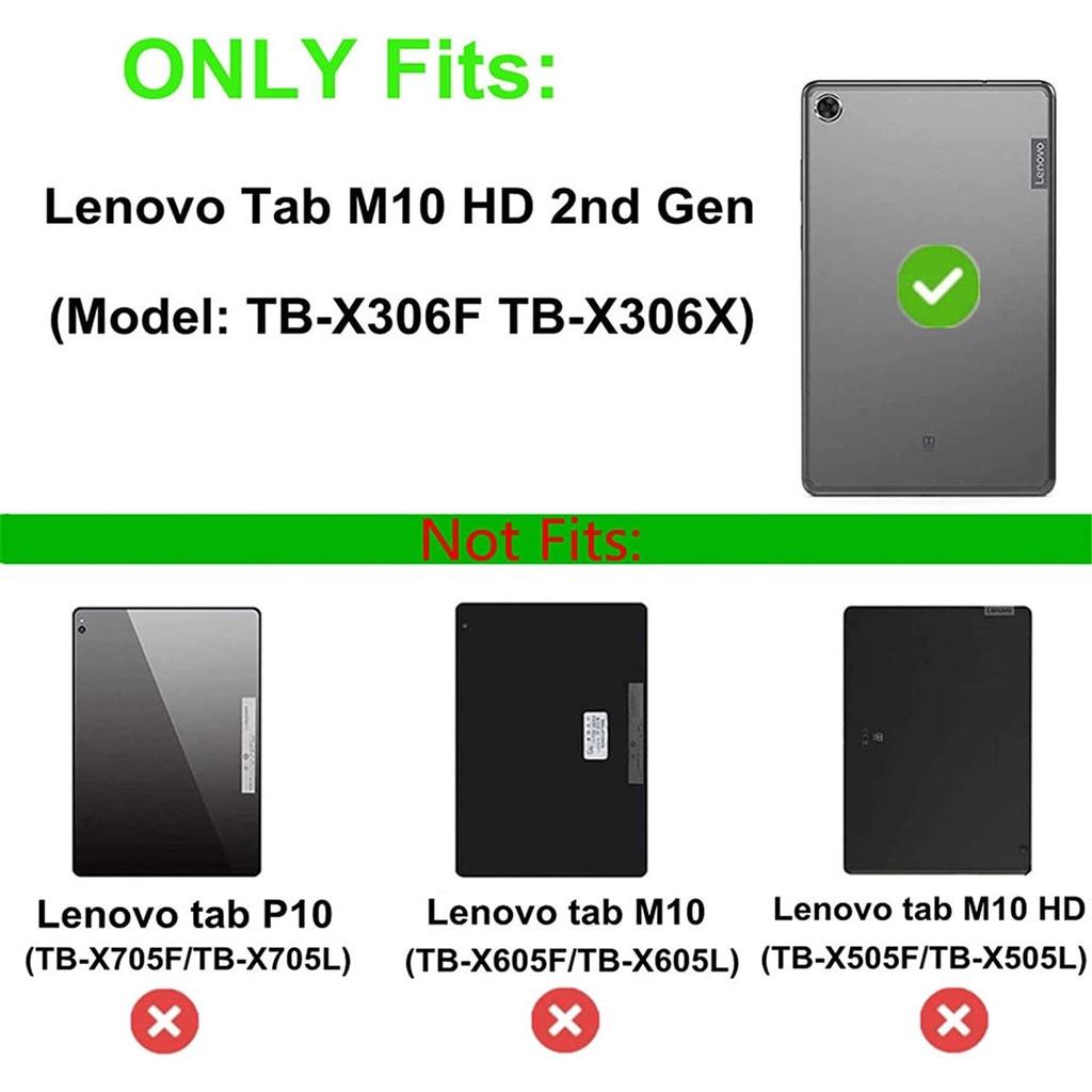 Bao Da Máy Tính Bảng Nắp Gập Kèm Giá Đỡ Cho Lenovo Tab M10 Hd Tablet M10 Hd 2nd Tb X306 X306F 10.1 ''