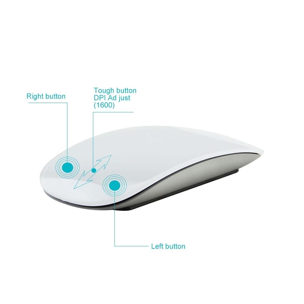 Bluetooth Không Dây Vòng Cung Cảm Ứng Magic Chuột Siêu Mỏng Sạc Chuột Quang Học 1600 DPI Cho Apple Macbook Chuột Wireles