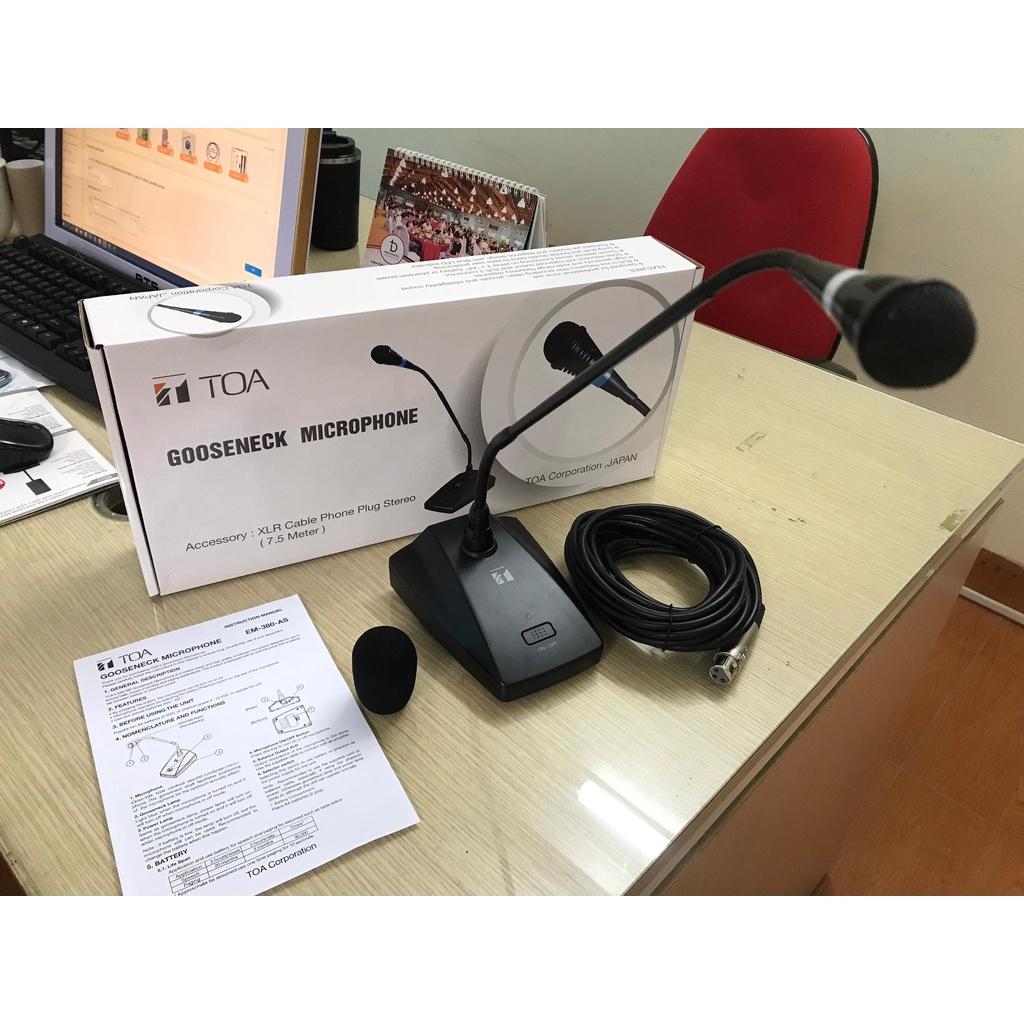 Mic hội nghị Toa EM380AS, mic cổ ngỗng độ nhạy cao dành cho hội họp, nhà thờ. Hàng chính hãng