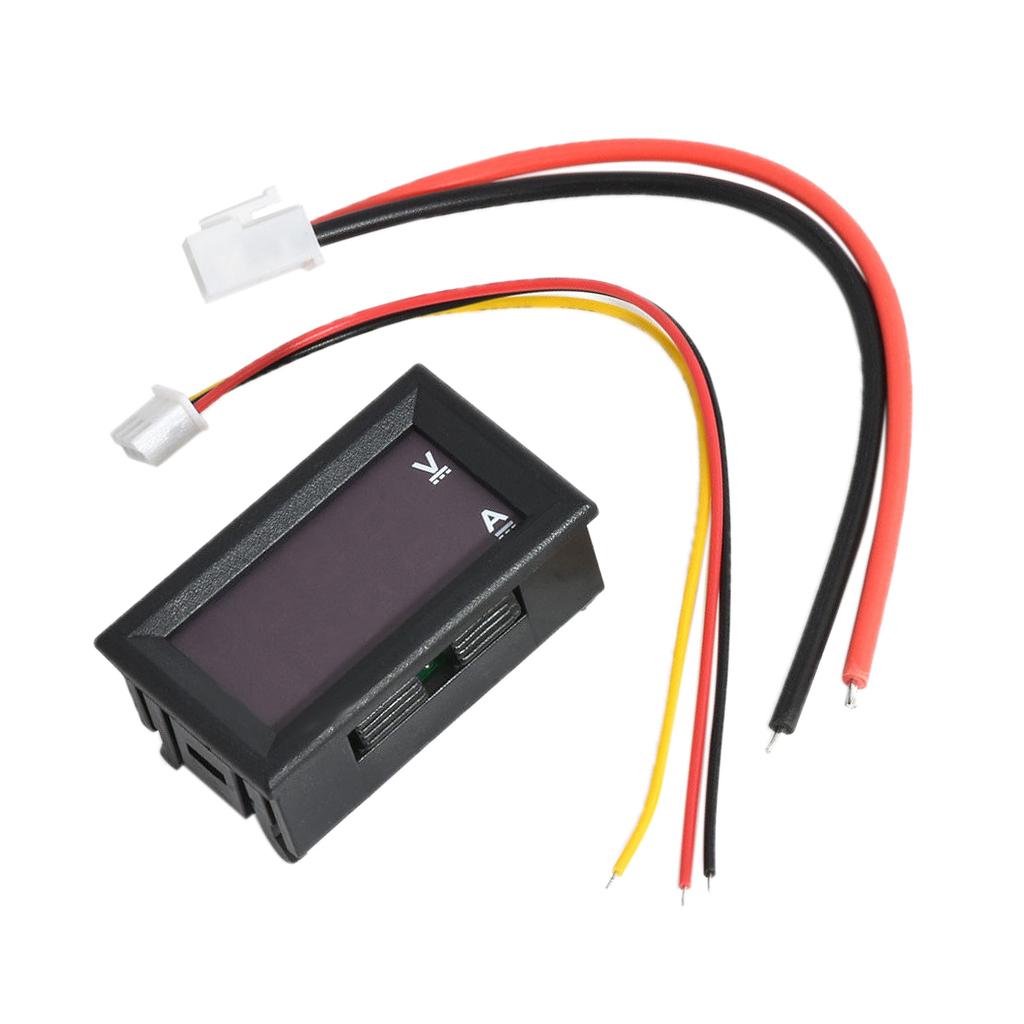 Digital Current Tester Multimeter DC 100V Volt 2A Ampere Battery Monitor Gauge 2in1 Red LED Display Car Automotive 12V 24V Built-in Shunt