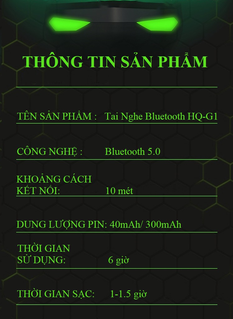 Tai Nghe Gaming Huqu HQ-G1 Đèn Led 2 Mắt Cực Ngầu, Chống Ồn Hiệu Qủa - Hàng Chính Hãng