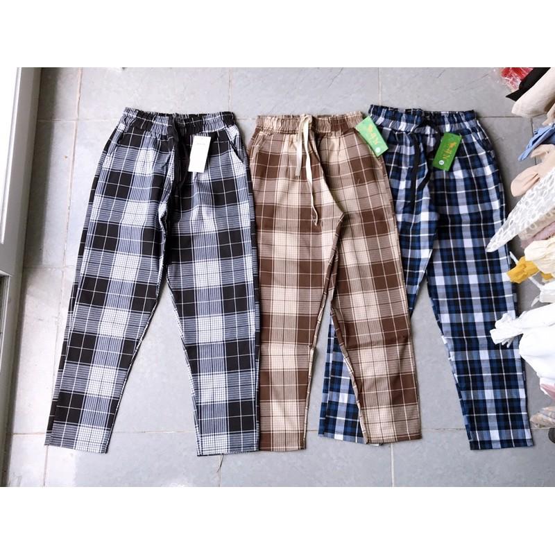 Quần BAGGY vải ống xuông lưng thun- hình shop chụp thật- siêu nhẹ