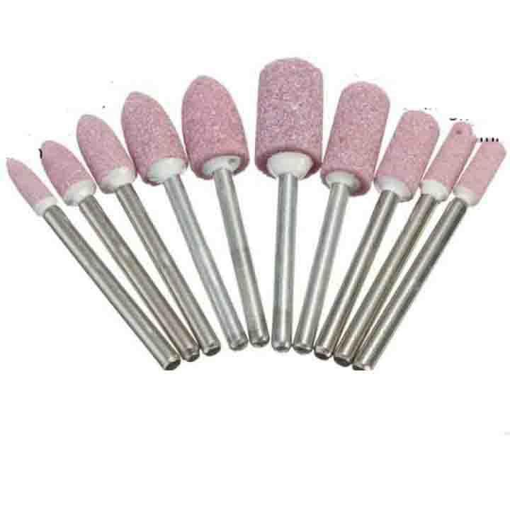 Bộ 10 mũi đá mài chân 2ly dùng All máy mài khắc hay máy làm nail