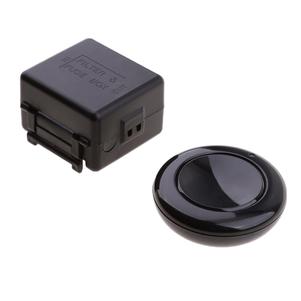 DC 12V Wireless Remote Control Switch Receiver Transmitter Kit 315MHz Single Key Black