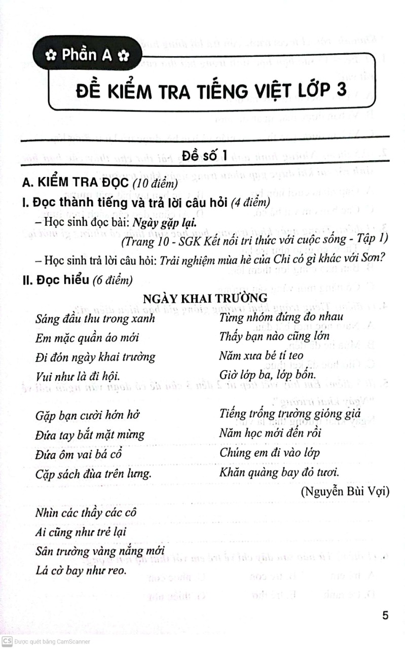 Bộ Đề kiểm Tra Môn Tiếng việt Lớp 3 ( Bám sát sách Giáo Khoa Kết Nối Tri Thức Với Cuộc Sống )