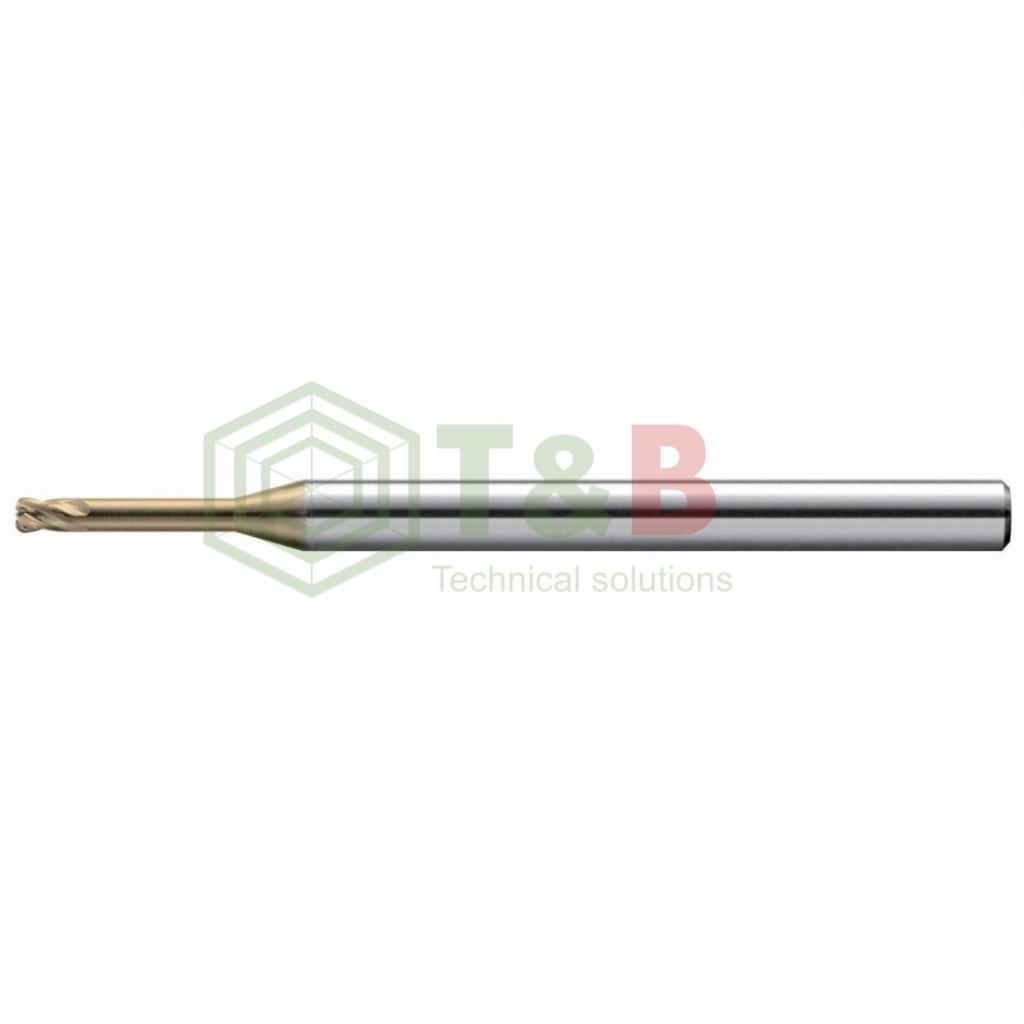 Dao Phay Bo Góc R 4 Me Cổ Dài D6 x R0.3x20x70L Union Tool Model HLRS4060-03-200,Dao phay ngón gia công sau nhiệt