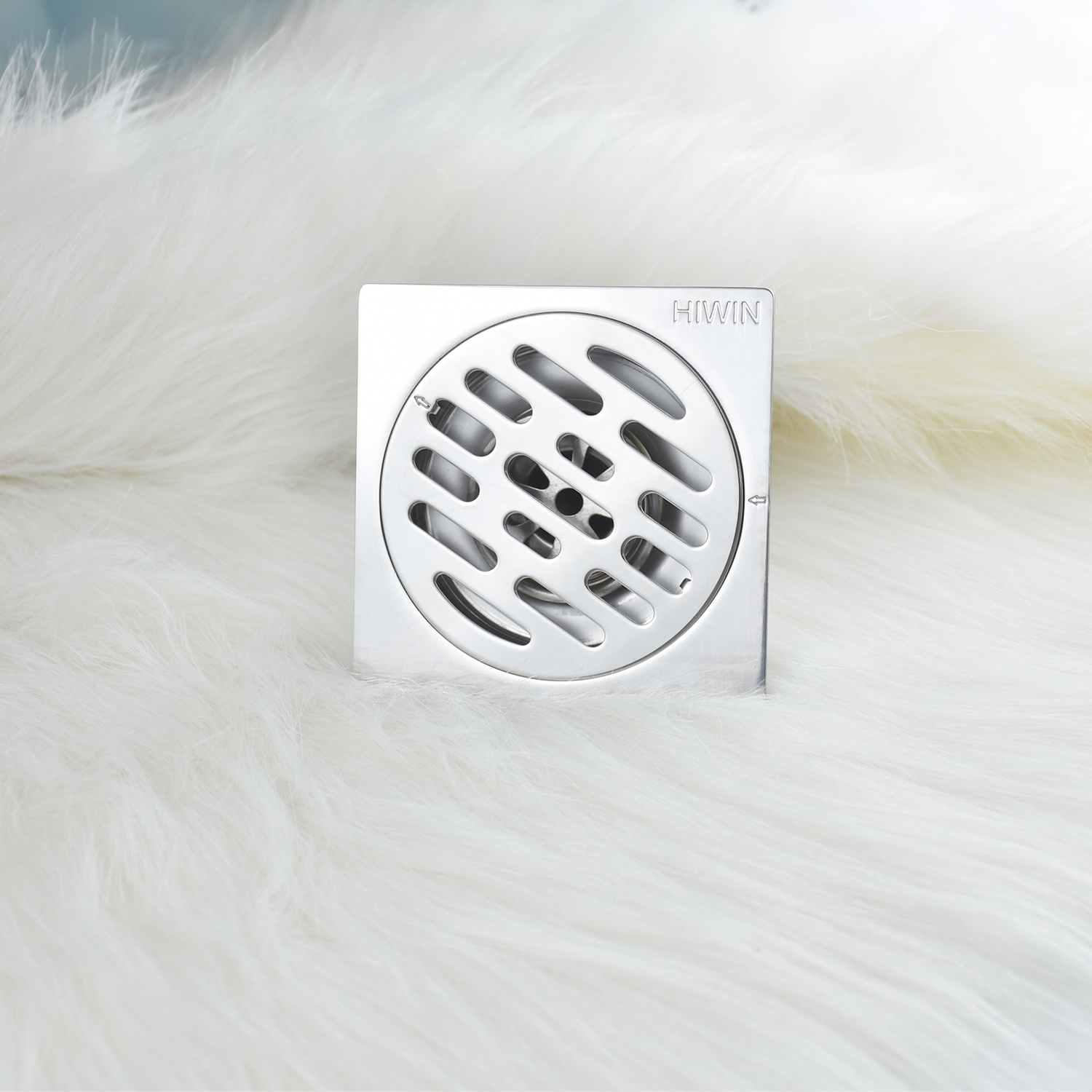 Phễu ga thoát sàn ngăn mùi hôi thoát nước nhanh inox 304 mặt mờ HIWIN FD-4320S
