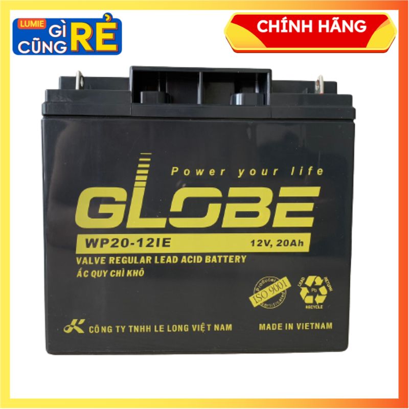 Bình Ắc Quy Khô GLOBE WP20-12IE - 12V 20Ah. Giá đã bao gồm VAT