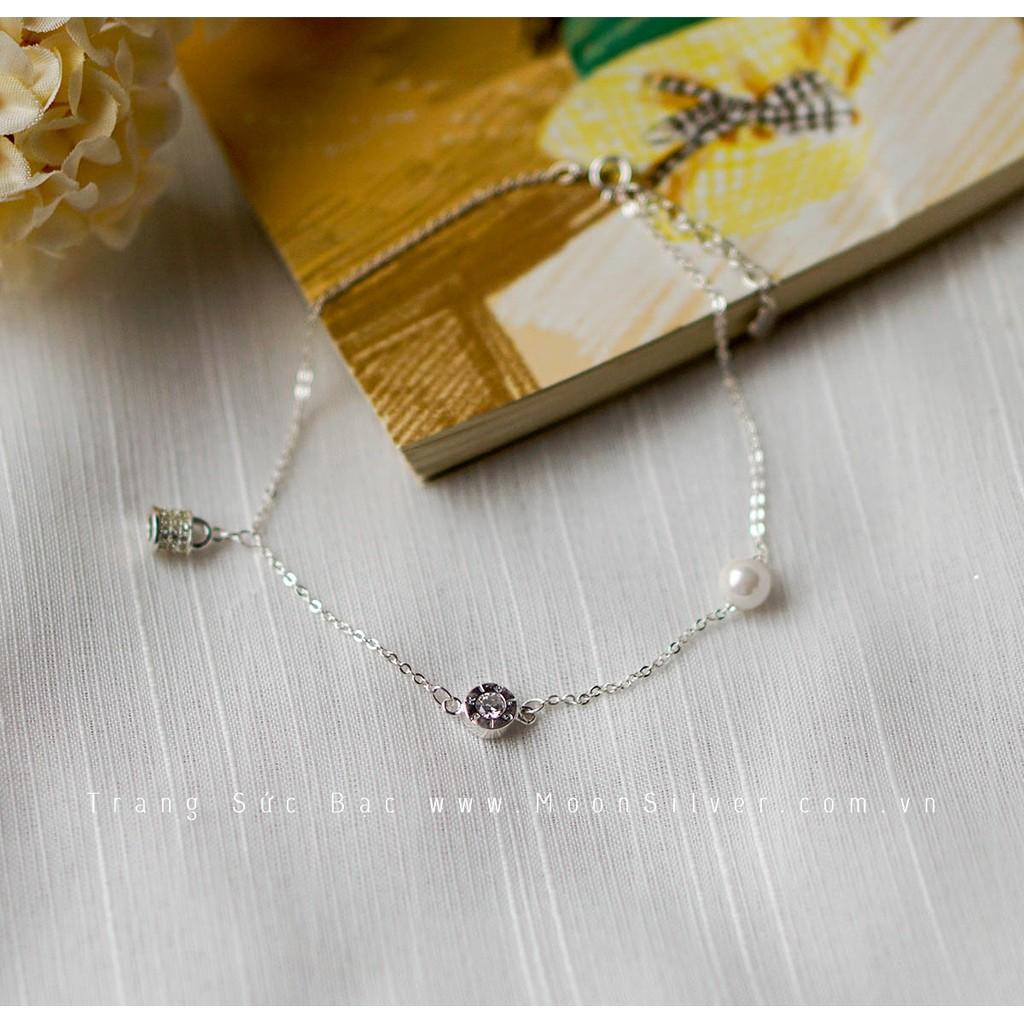 Lắc chân, vòng chân bạc nữ hình ổ khóa