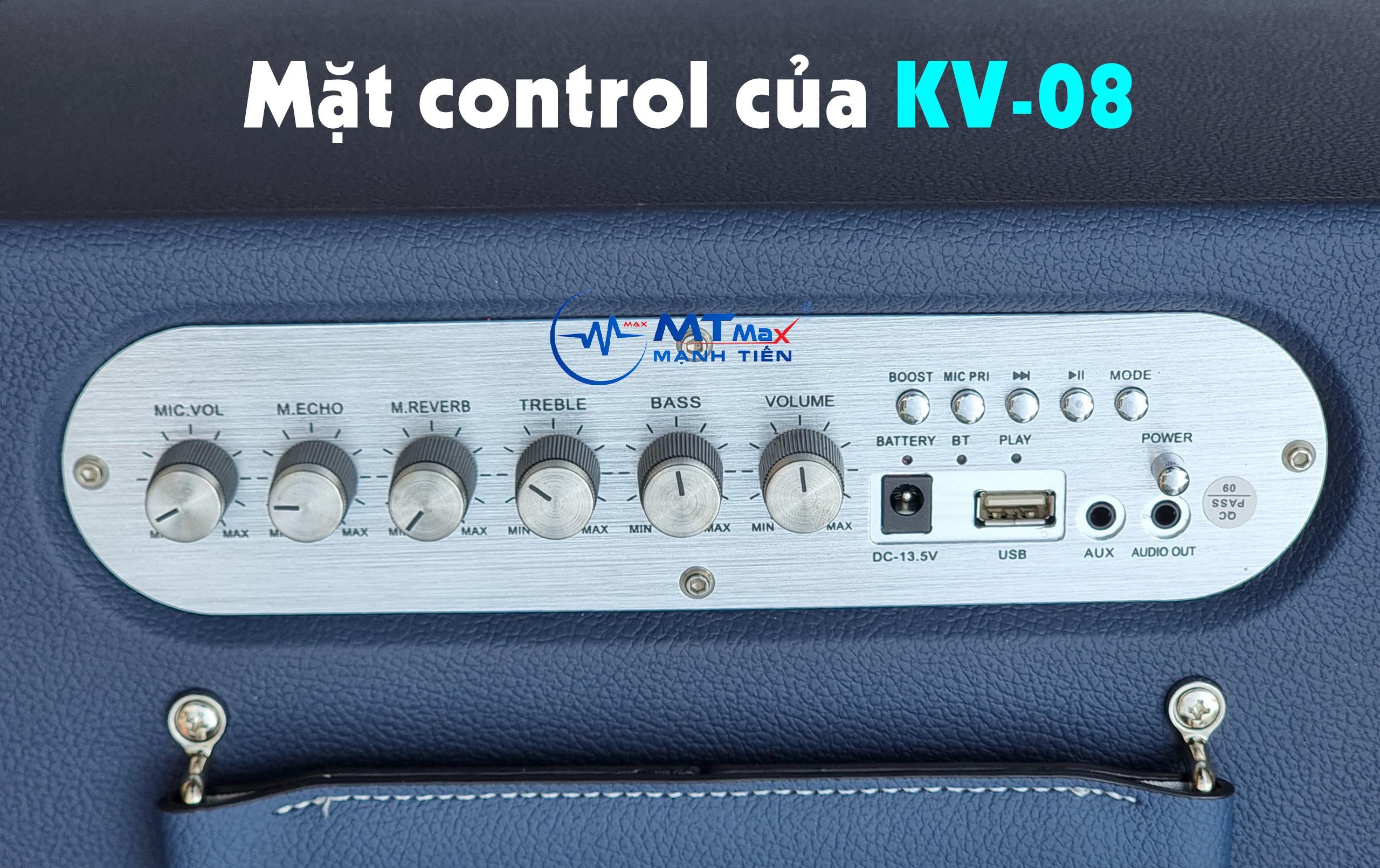 Loa kéo xác tay KV-08 Loa kéo xách tay bass 20 âm siêu trầm 100Wat Bass 20 và 1 treble tặng kèm 2 micro