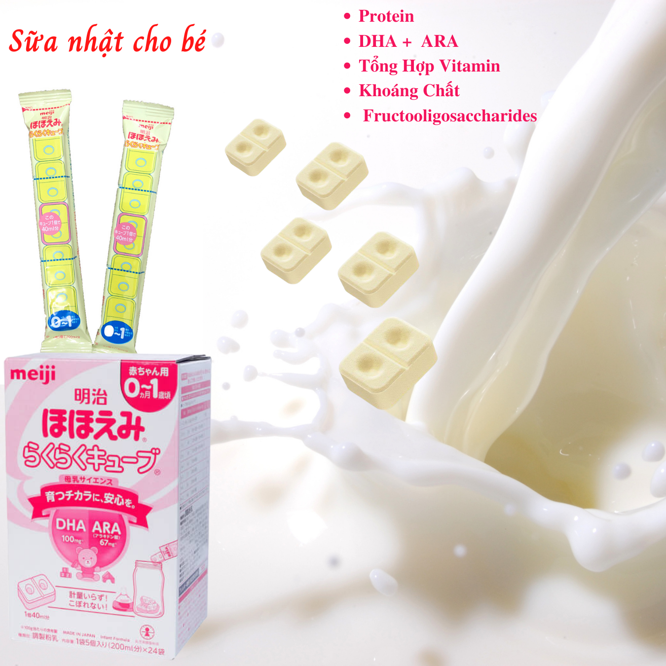Sữa cho trẻ 1 - 3 tuổi Meiji Nhật giàu dưỡng chất kèm DHA giúp phát triển cân đối chiều cao, cân nặng, trí não trẻ - Massel Official