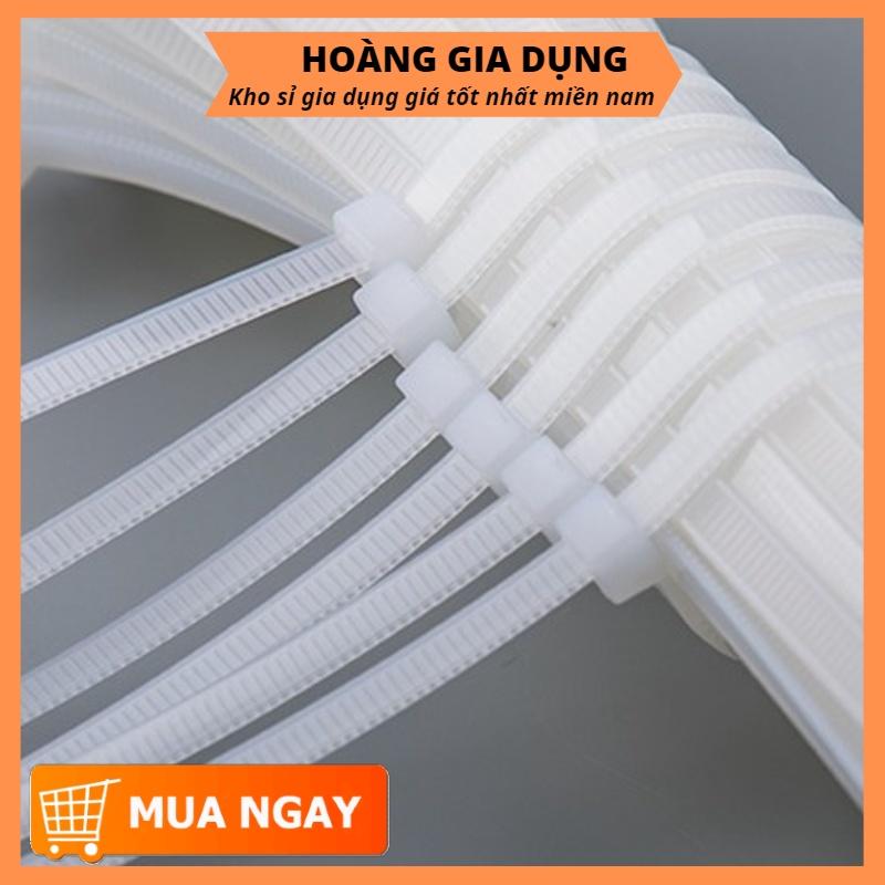Dây Rút Nhựa Đen Trắng Bọc 100 Dây 150 x 2.5mm H084