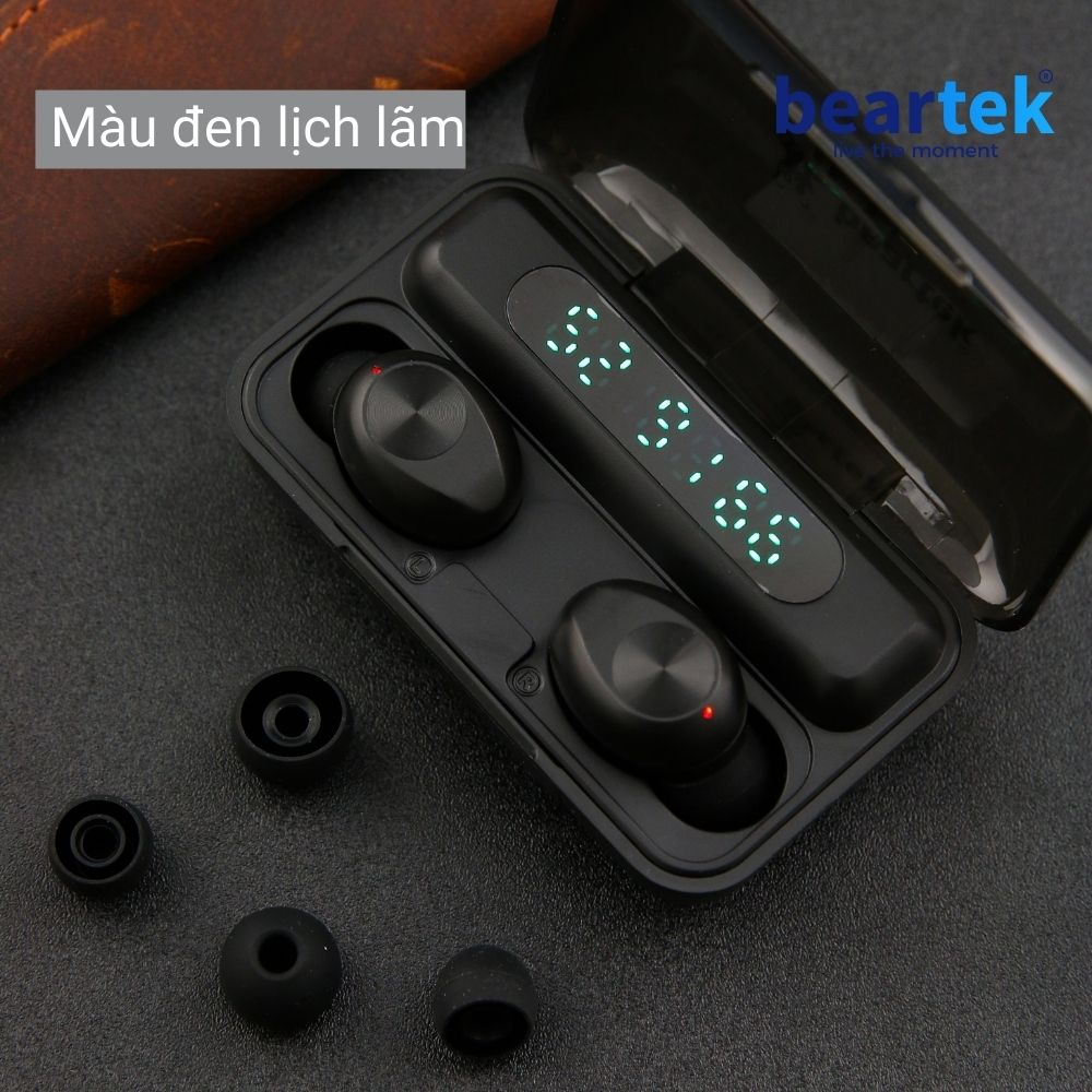 Tai nghe không dây bluetooth BEARTEK B22 True Wireless cao cấp – Màn hình LED hiển thị % pin – Thiết kế trẻ trung hiện đại - Âm thanh sống động -  Hàng chính hãng