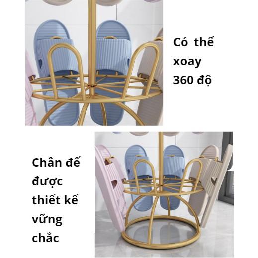 Giá để giày dép đa năng chất liệu thép cacbon phun sơn tĩnh điện Giá phơi đồ xoay 360 độ tiện ích