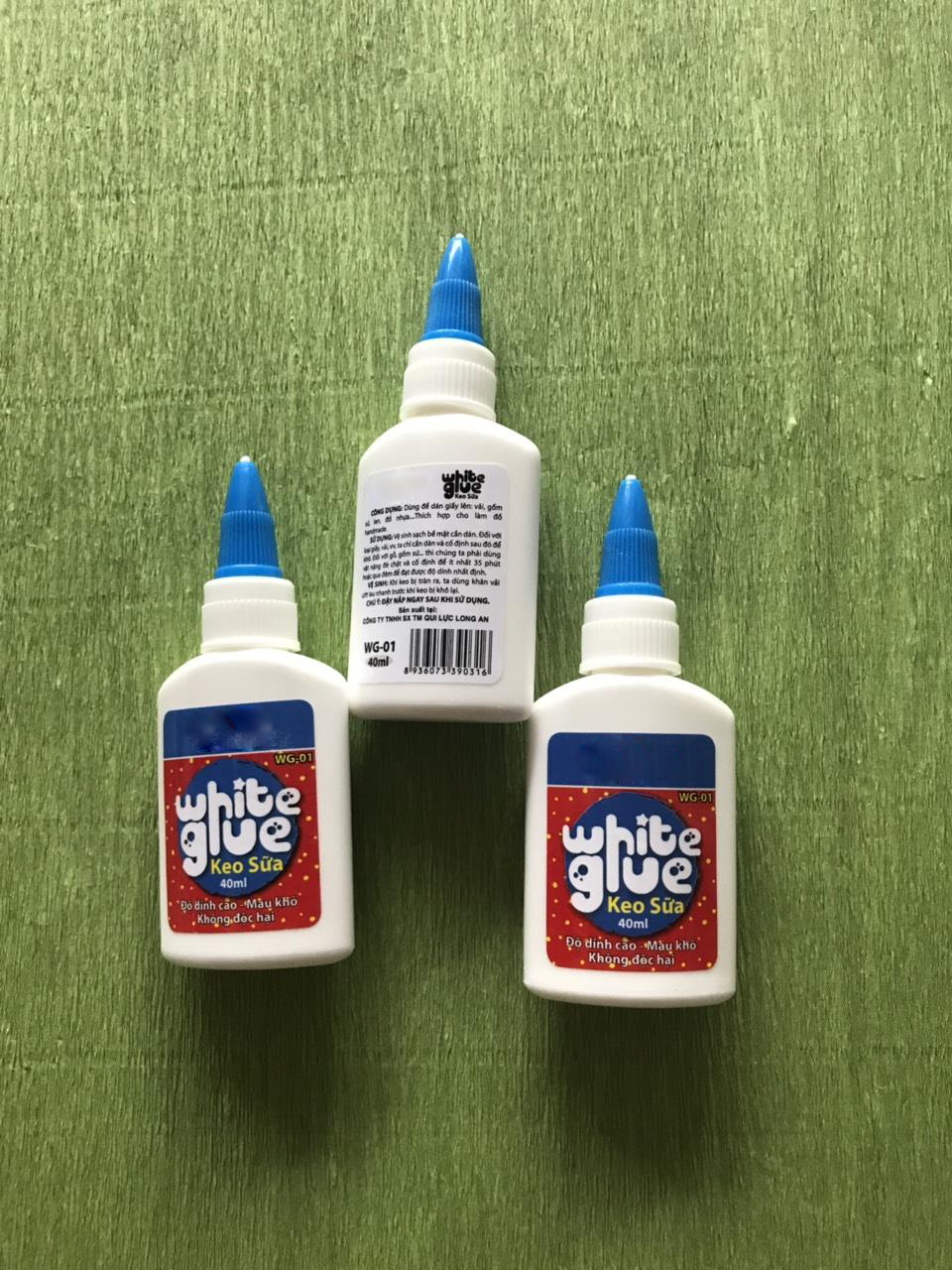 Bộ 3 chai keo sữa Keo sữa loại 40 ml keo sữa làm handmade
