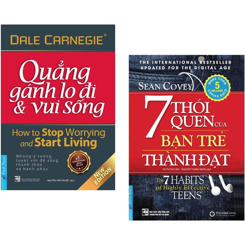 Combo 2 Cuốn Quẳng Gánh Lo Đi & Vui Sống - 7 Thói Quen Của Bạn Trẻ Thành Đạt