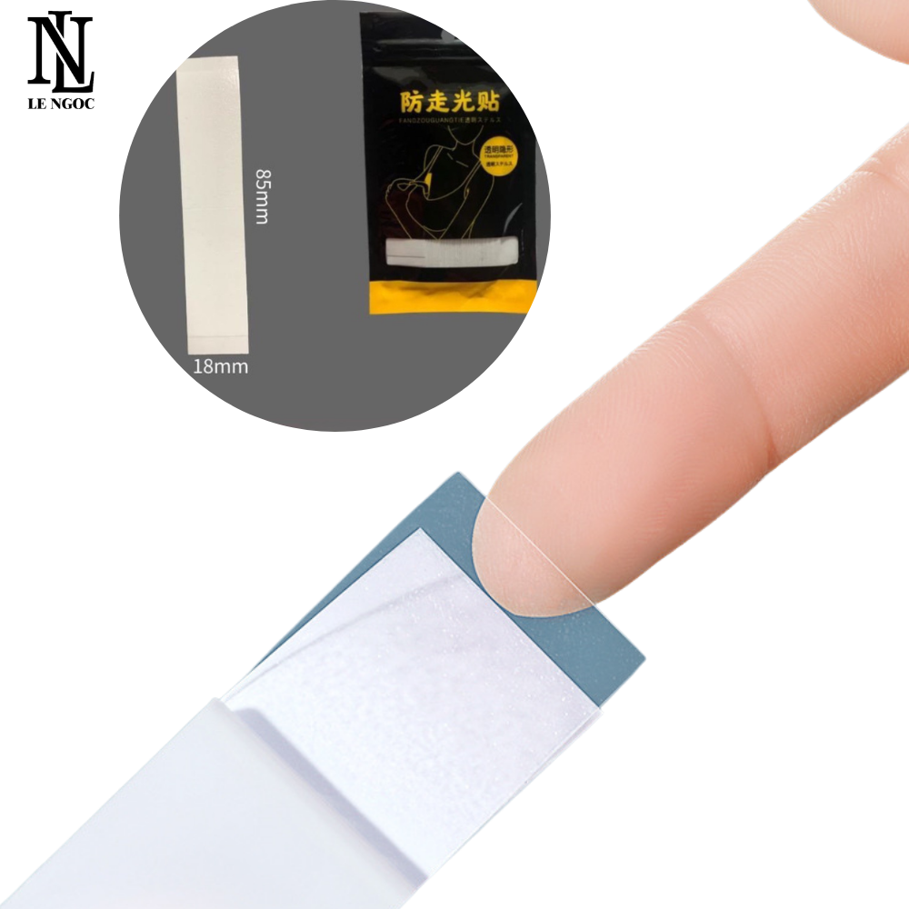 Bộ 10 miếng keo dán 2 mặt định hình cổ áo sơ mi, đầm 2 dây, chân váy, caravat, cúc áo chống trượt tàng hình -LN163