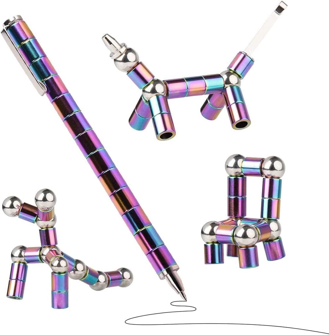 Bút kim loại từ tính giải nén, bút viết nam châm biến dạng đa chức năng