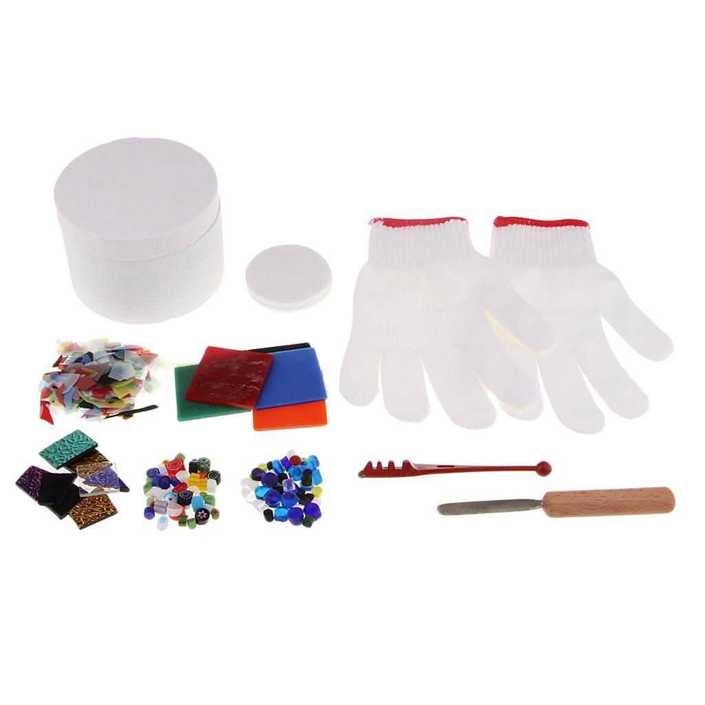 10pcs DIY Professional Microwave Kiln Kit Stained Glass Fusing Supplies Kit