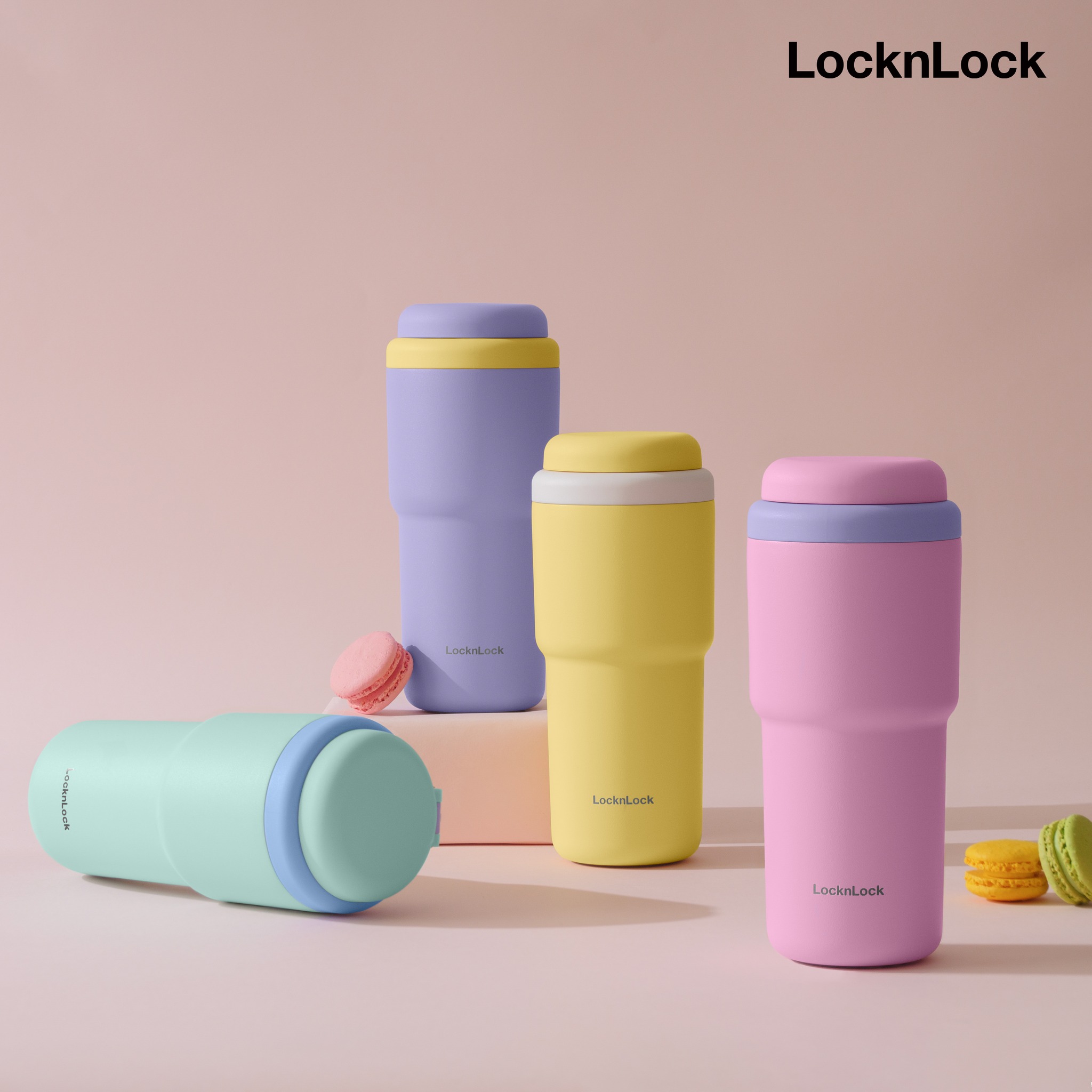 Ly giữ nhiệt LocknLock 480ml Daily Macaron Tumbler LHC3292 - Hàng chính hãng thép không gỉ 316L - JoyMall