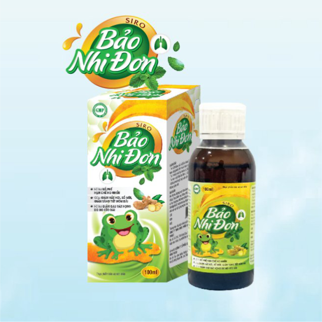 Siro Bảo Nhi Đơn – Giảm Ho, Long Đờm, Hắt Hơi Sổ Mũi, Giảm Đờm, Giảm Đau Rát Họng Không Cần Dùng Kháng Sinh – Dễ Uống Cho Trẻ - Lọ 100ml