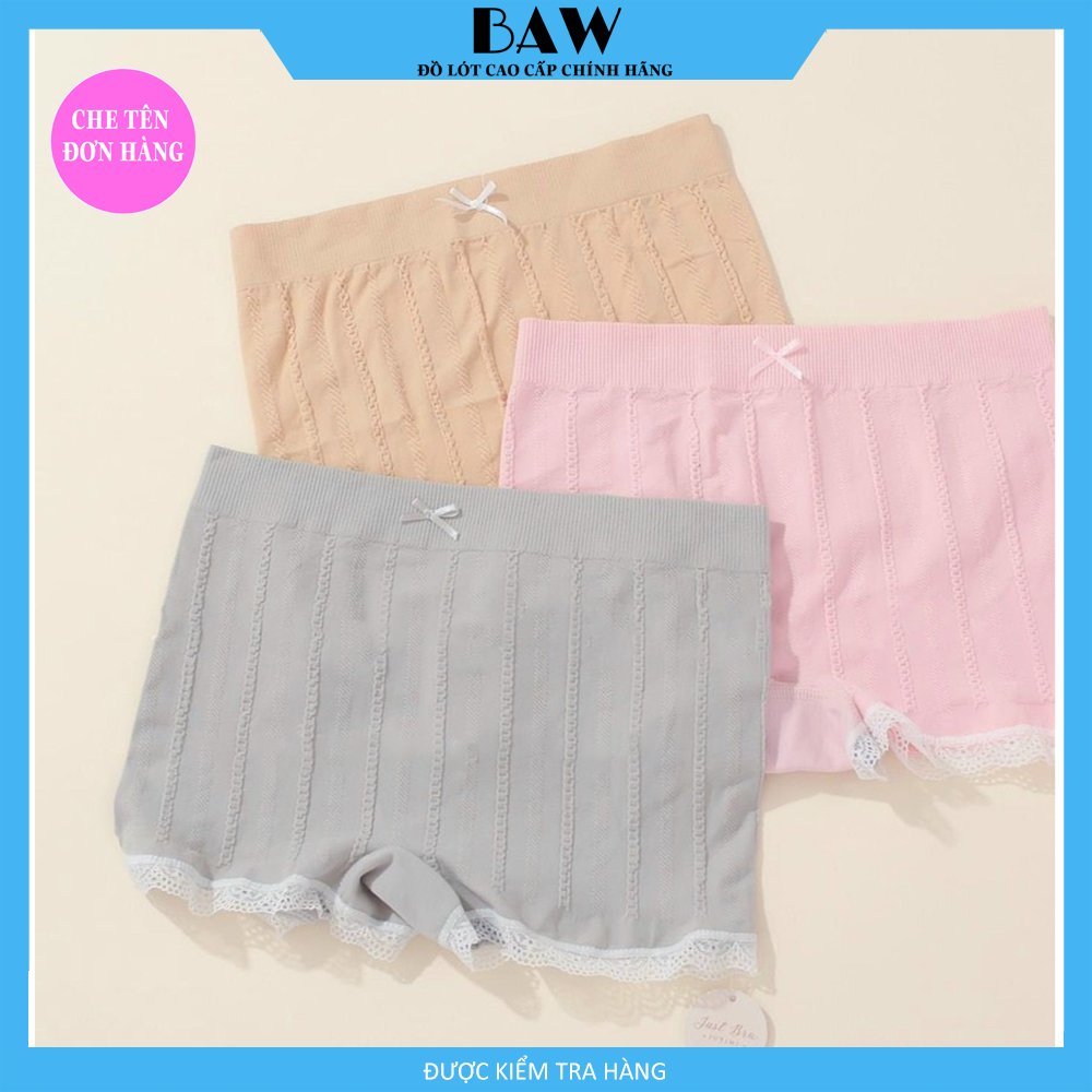 Bộ 3 Quần Mặc Váy Chất Liệu Cotton Tinh Tế Lót May Chống Viêm, Quần Chip Nữ Kháng Khuẩn Cao Cấp Thương Hiệu BAW NT726