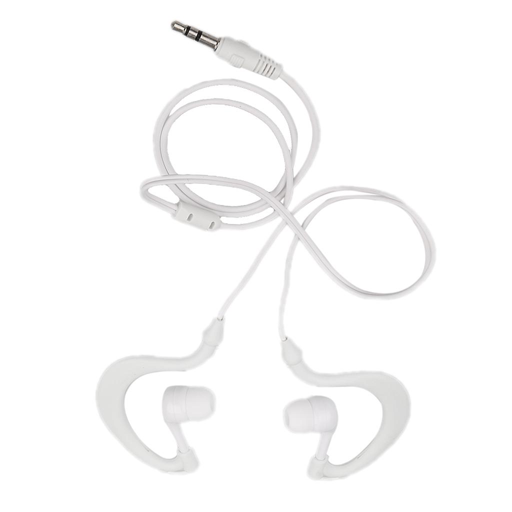 2X 3.5mm Earhook Sport Waterproof Earphone Headphone for iPod MP3 Player White