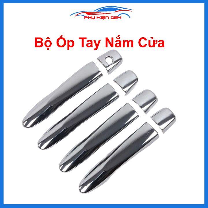 Ốp tay hõm nhựa đen/mạ crom Navara 2015-2016-2017-2018-2019-2020 sáng bóng chống trầy bảo vệ cửa xe ô tô