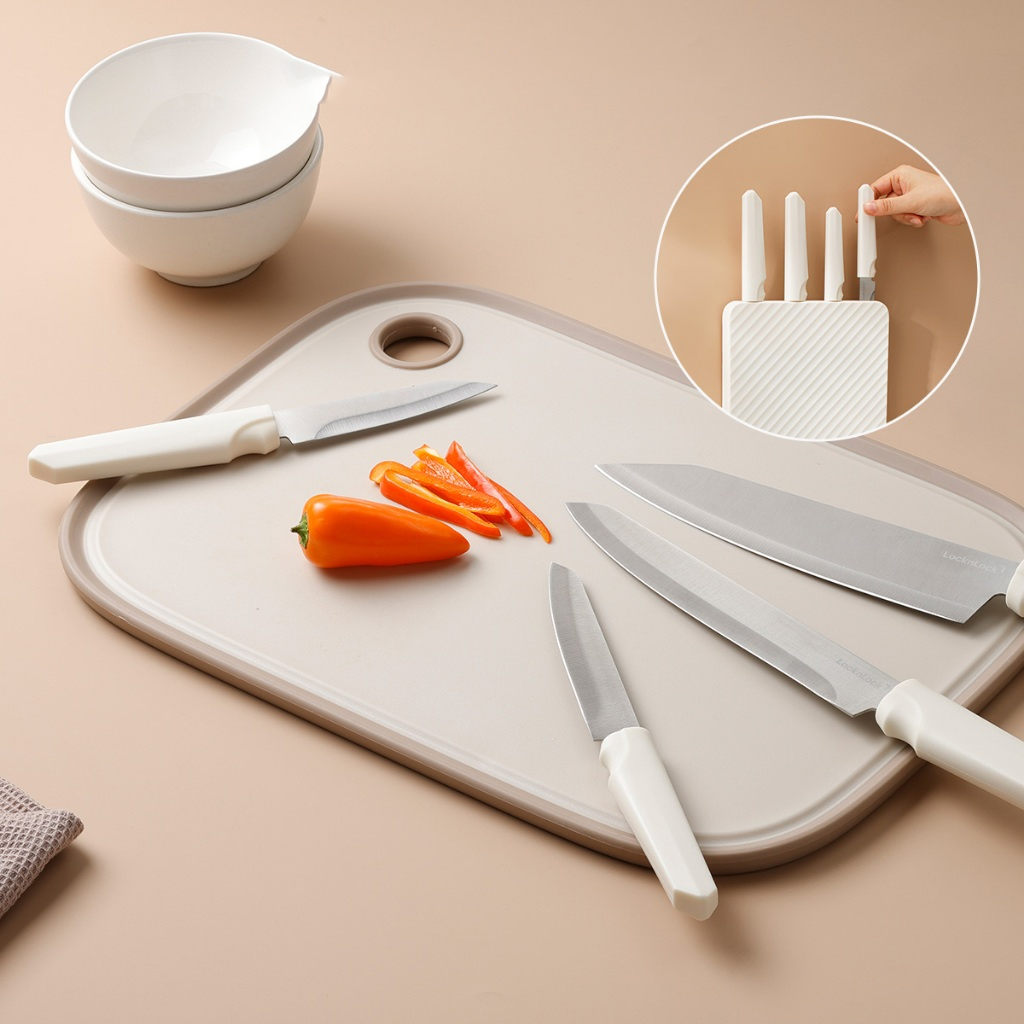 Bộ Dao Nhà Bếp 5 Món LocknLock Wall Mounted Knife Set CKK307S5 Có Hộp Đựng, Hàng Chính Hãng - JoyMall