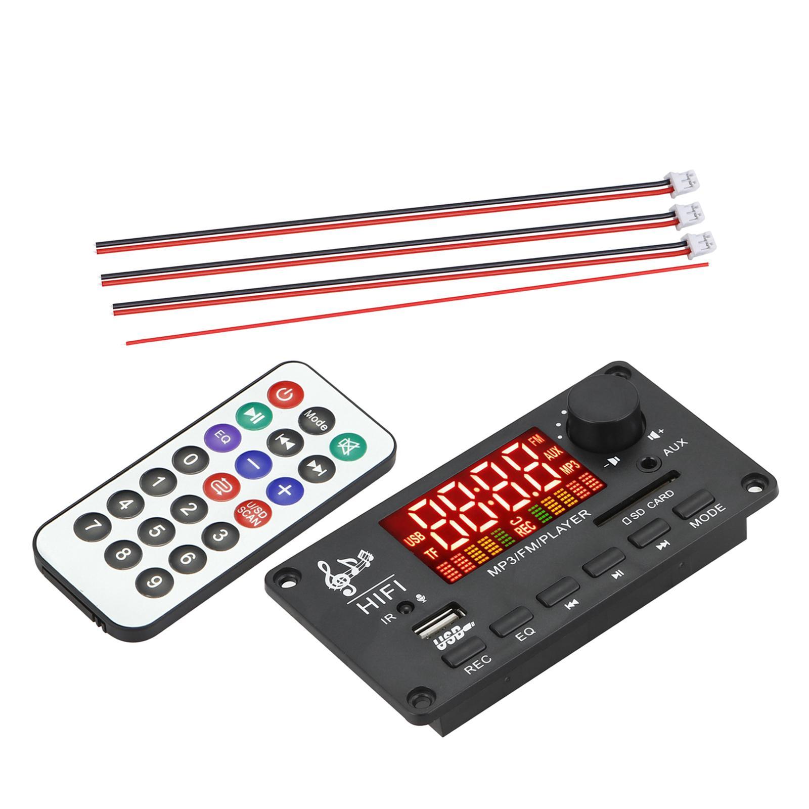 5.0 MP3 Player Decoding Board 2x40W Durable for DIY Speaker Car Remote A