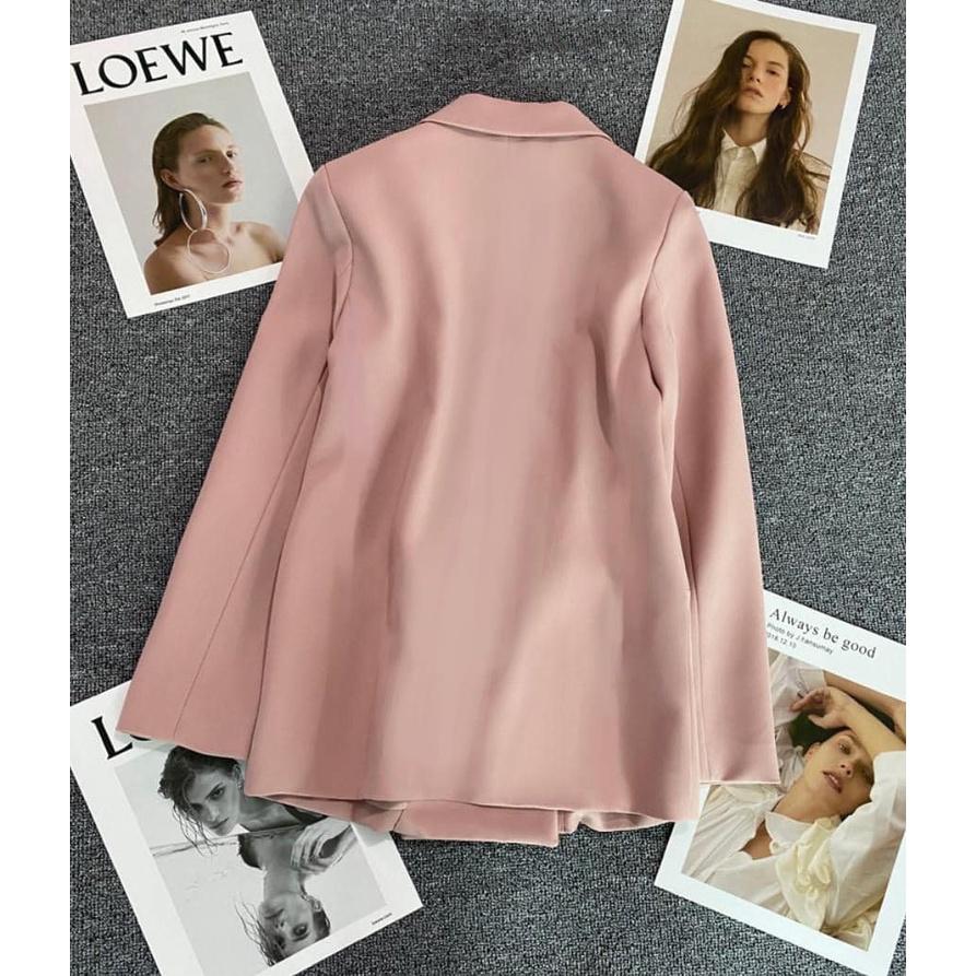 Áo blazer dáng suông form rộng 4 khuy 2 lớp chất Cotton cao cấp kiểu dáng dễ phối đồ thời trang