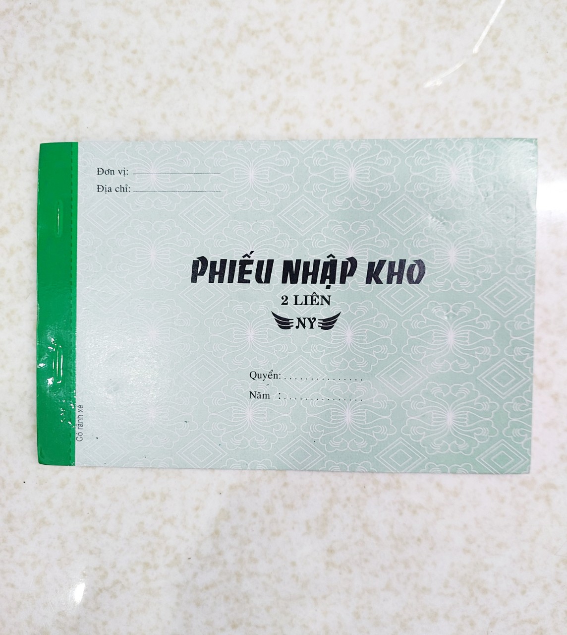 Phiếu Nhập Kho 2 liên 1 xấp 100 tờ Nhã Yến loại dày