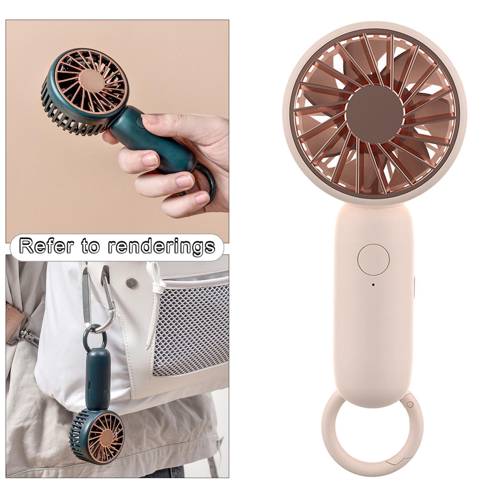 Mini Handheld Fan, USB Rechargeable Desk Fan, 3 Speeds Portable Personal Fan for Travel