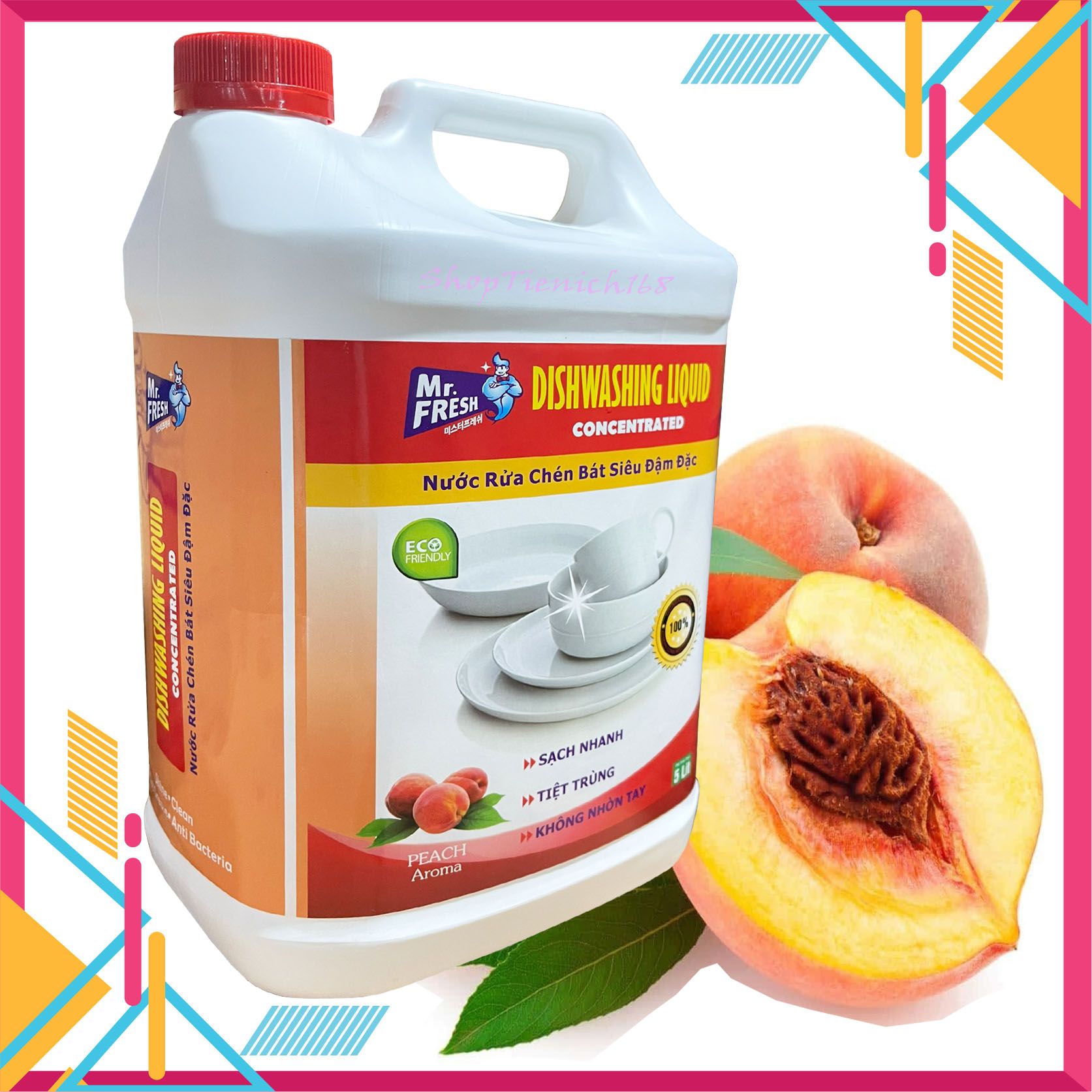 Nước rửa chén bát siêu đậm đặc Mr.fresh 5L hương cam