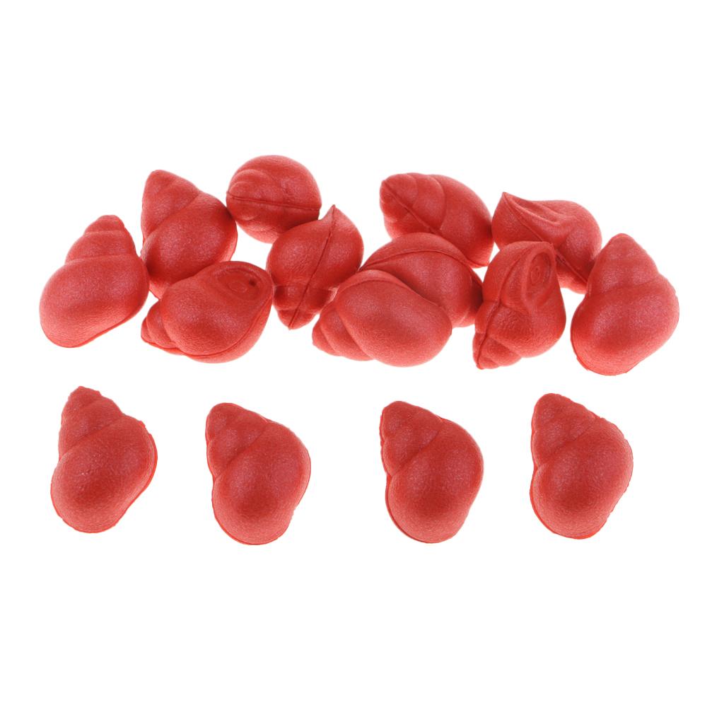 15pcs Pop up Boilies Baits Carp Fishing Lures Floating Snail Beads Red