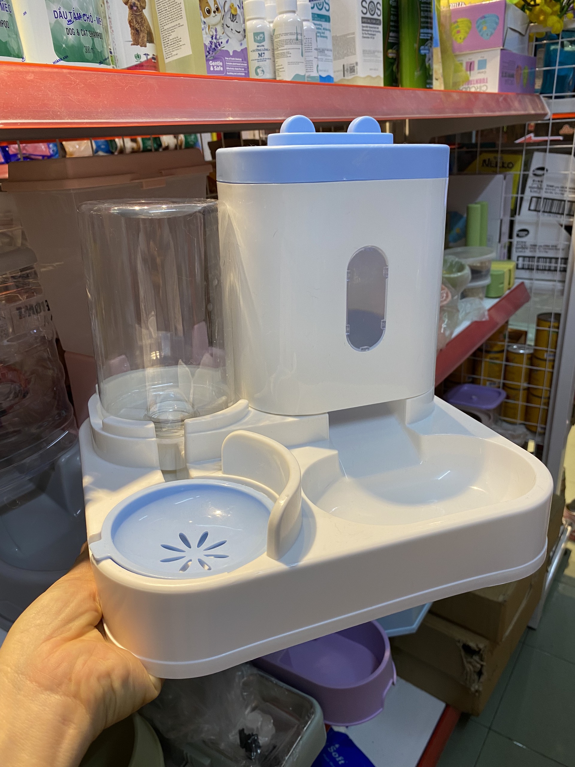 BÌNH ĂN UỐNG TỰ ĐỘNG HÌNH TAI MÈO DÀNH CHO THÚ CƯNG