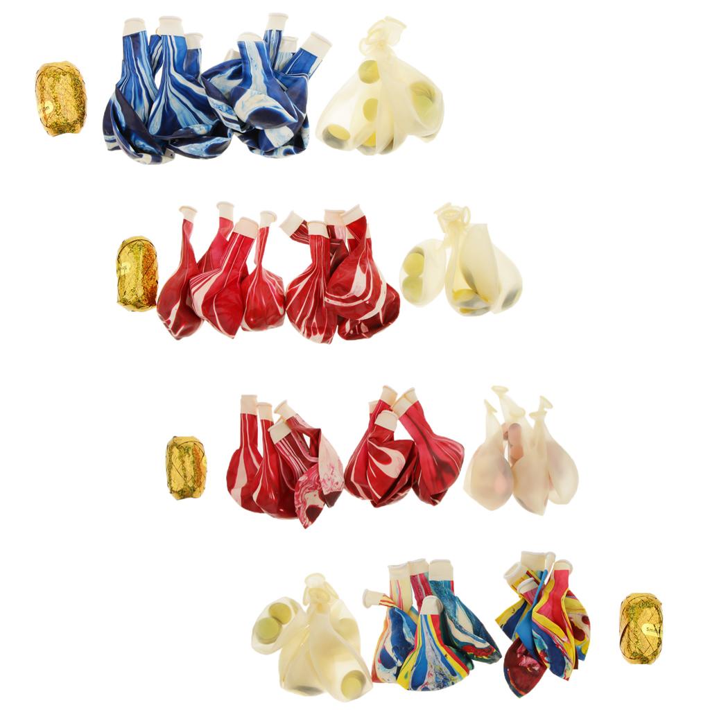 15 Pieces Latex Balloons Confetti Balloons with Ribbon Wedding Birthday Party Decoration Supplies