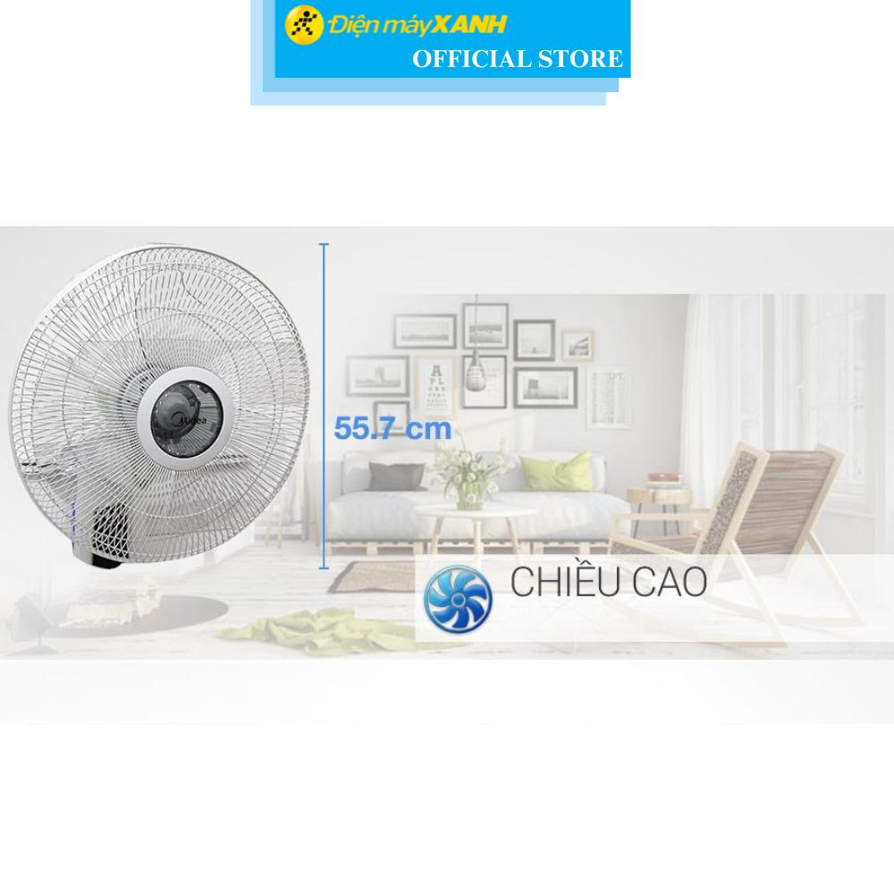 Quạt treo tường Midea 3 cánh FW40 7JR 55W - Hàng Chính Hãng