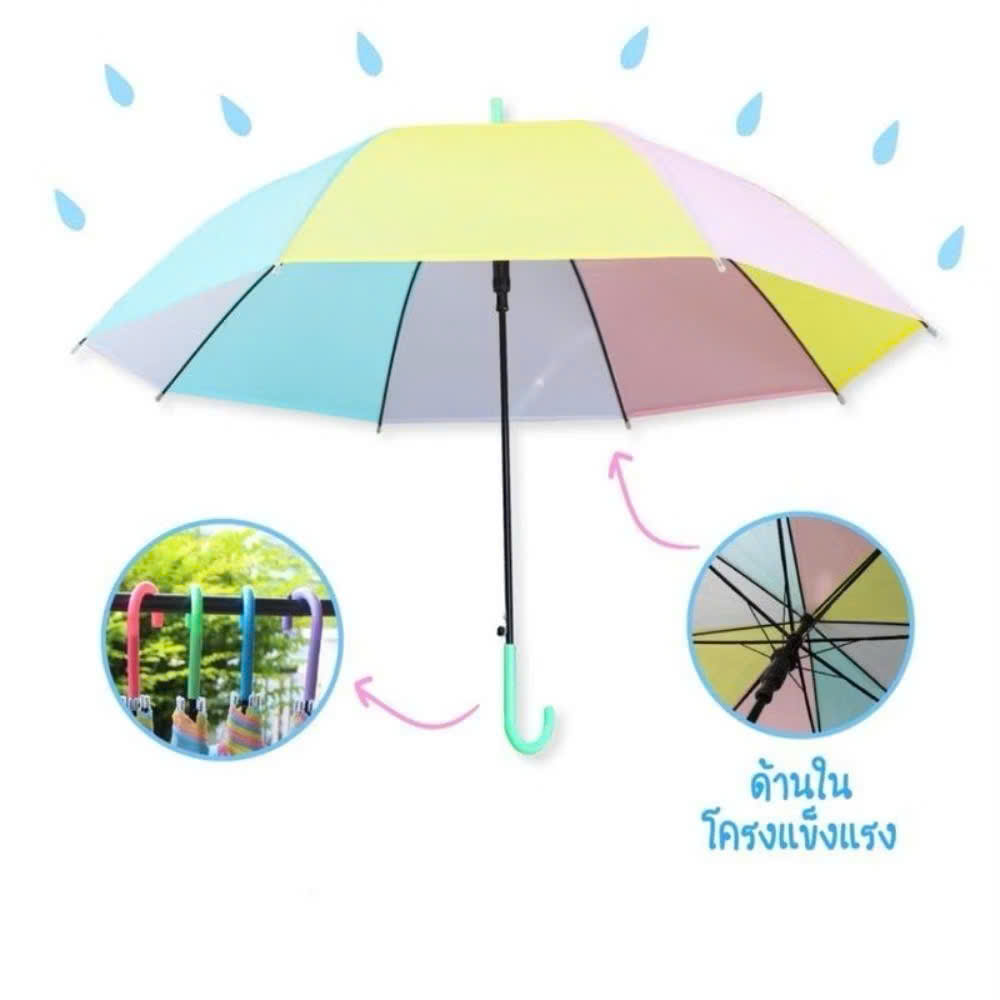 Ô Trong Suốt Cầu Vồng Nhiều Màu, Dài 70cm, Đường Kính 95cm, Phù Hợp Sự Kiện, Sống Ảo - HÀNG CHÍNH HÃNG MINIIN