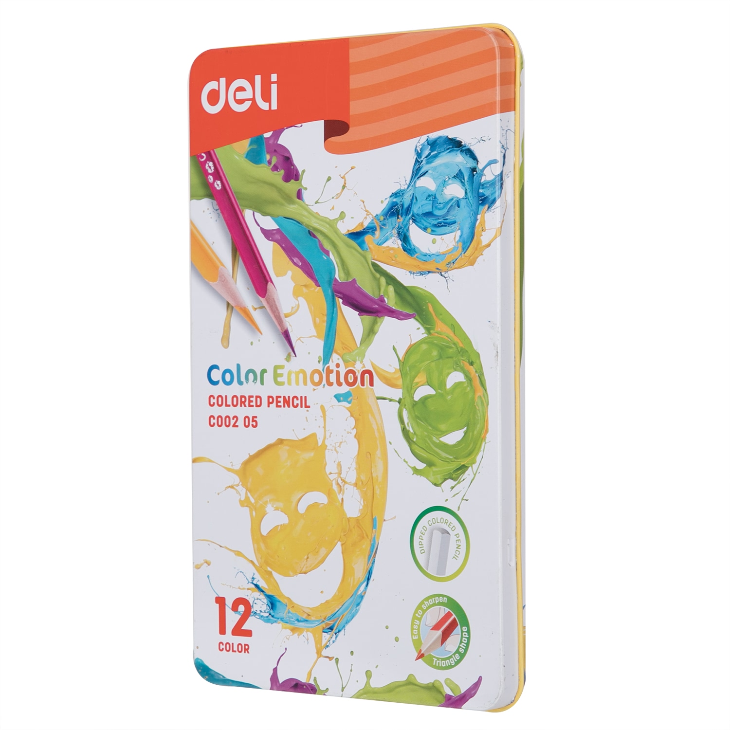 Bút chì màu học sinh hộp sắt Deli 12/24/36 màu/hộp - EC00205/EC00225/EC00235