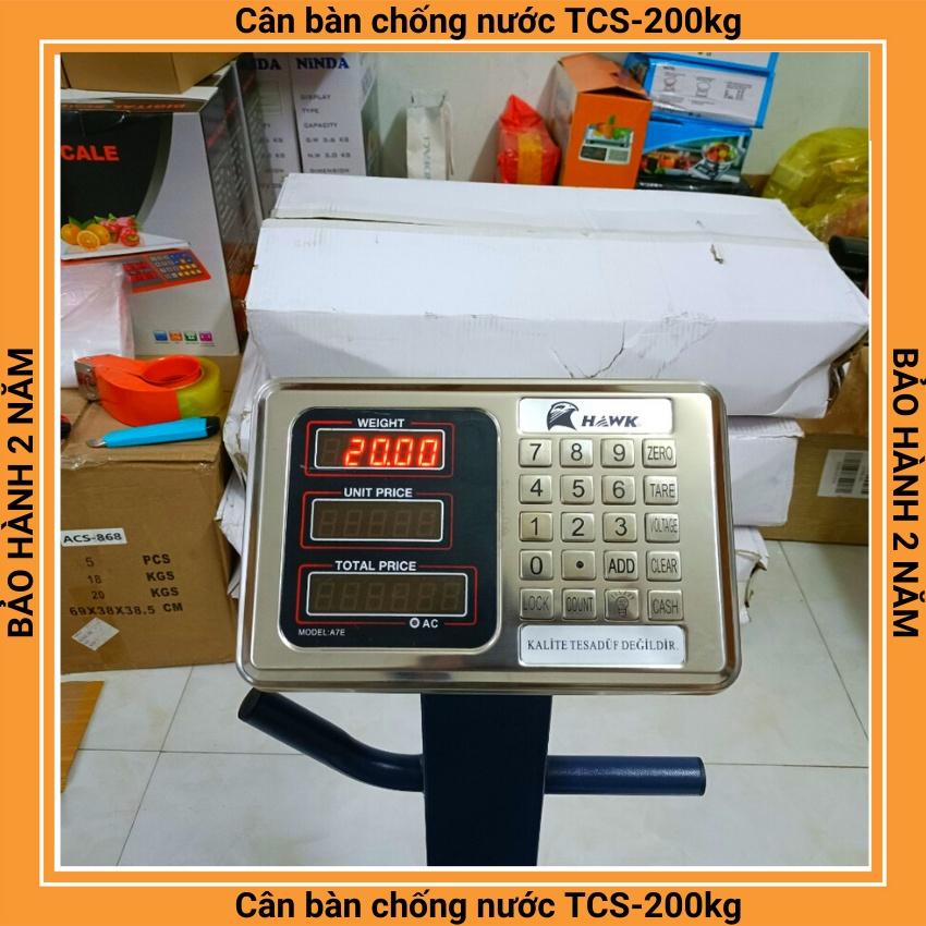 cân điện tử tính tiền chống nước TCS-200kg cực kỳ chắc chắn dùng cho cân hải sản ( bảo hành 2 năm )