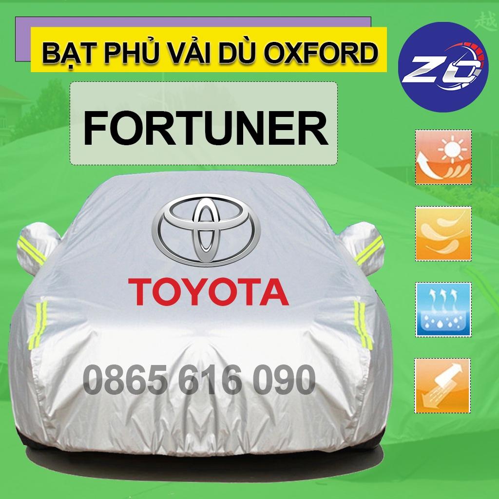 Bạt trùm xe ô tô 7 chỗ Toyota Fortuner vải dù oxford cao cấp áo trùm che phủ xe hơi, bạc xe oto chống nóng,mưa,bụi