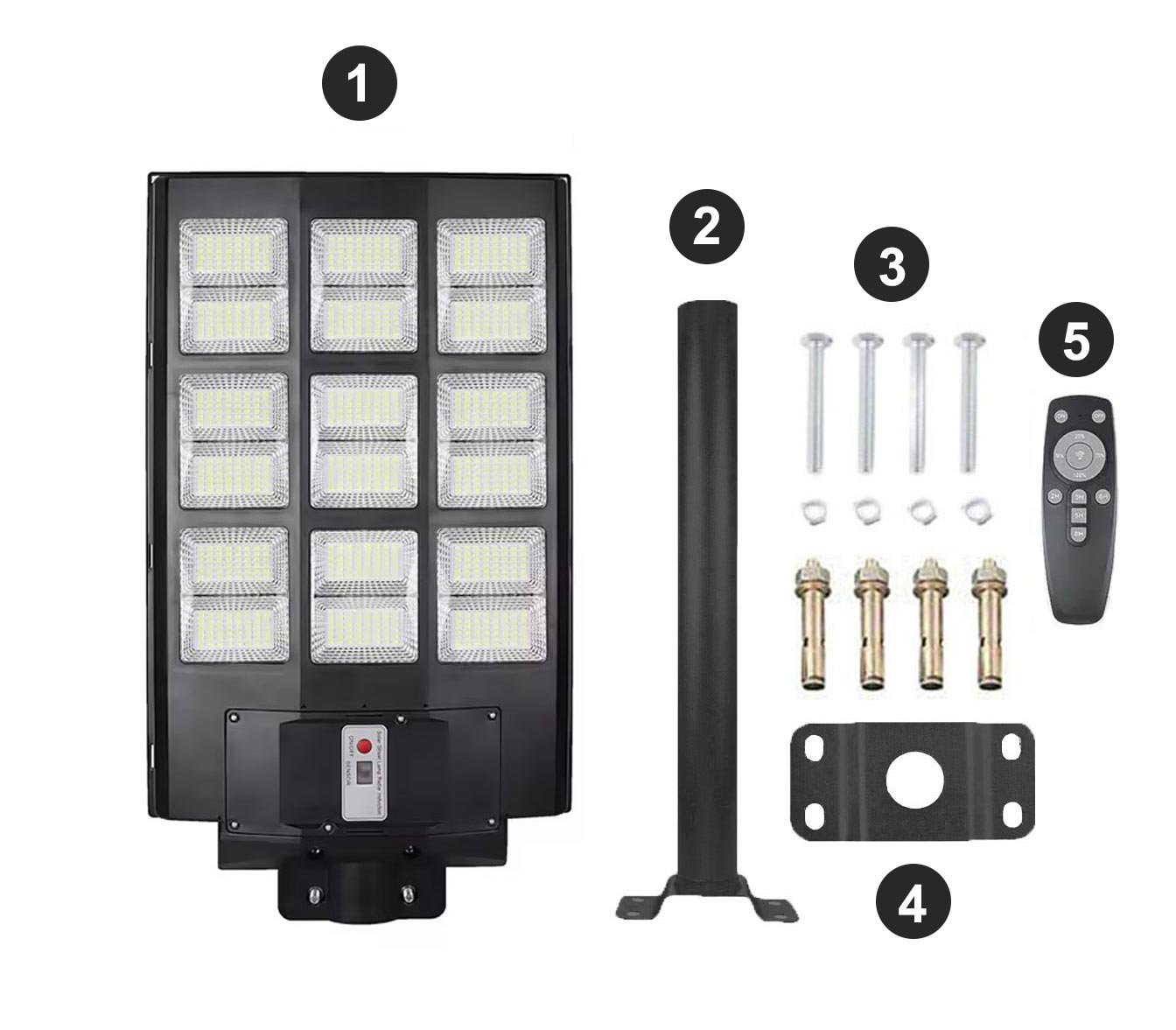 Đèn đường liền thể năng lượng mặt trời 450W