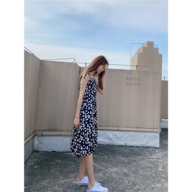 Đầm Hoa Nhí 2 Dây Nữ Váy 2 Dây Họa Tiết Hoa Nhỏ